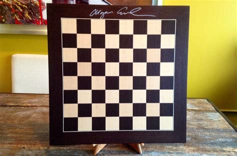 magnus carlsen signed chess board